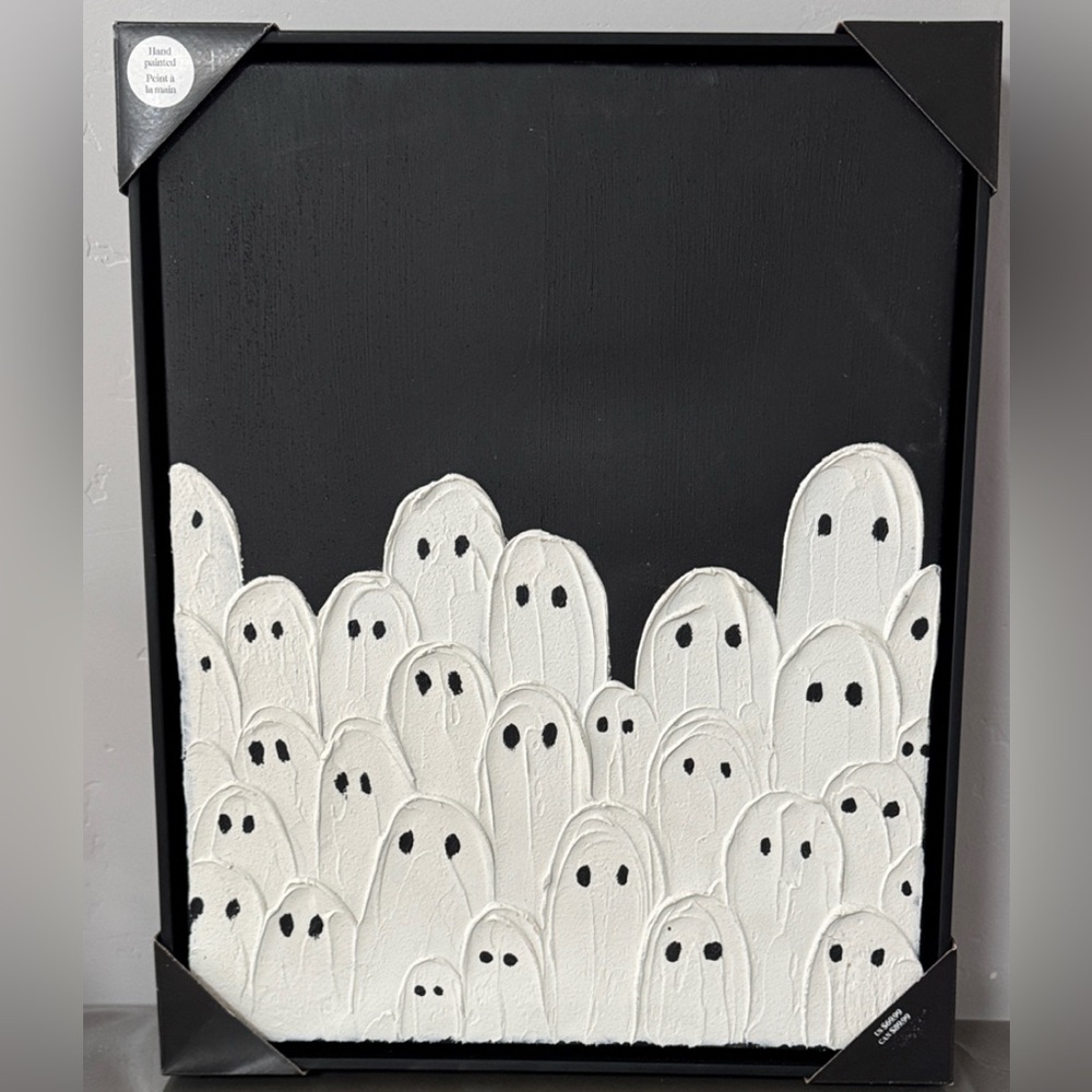 Halloween Ashland Ghostly Black and White Canvas Art. Brand New.